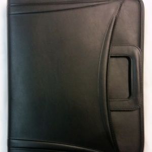 7Pcs Black Leather w/ Pullout Strap Prortfolio